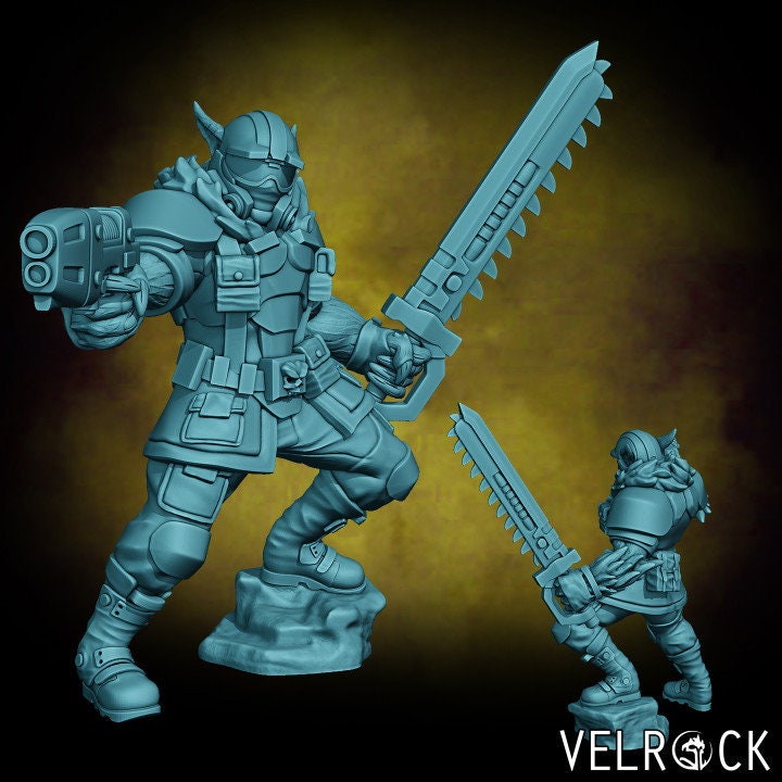 Catian Shock Troopers - Chainsaw Sword (4 Variants Available) - Velrock
