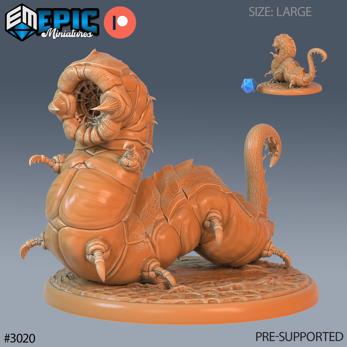 Carrion Worm (3 Variants Available) - Epic Miniatures