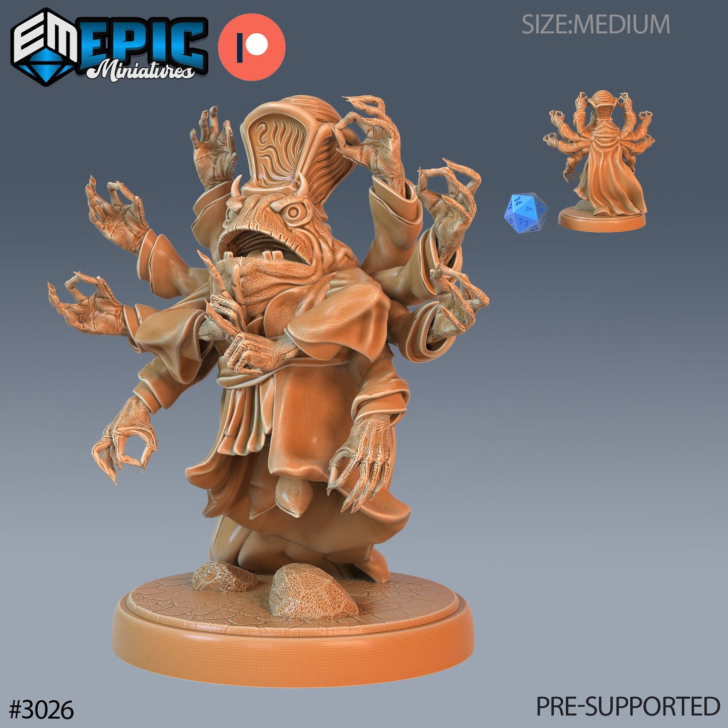 Frog Warlock (3 Variants Available) - Epic Miniatures