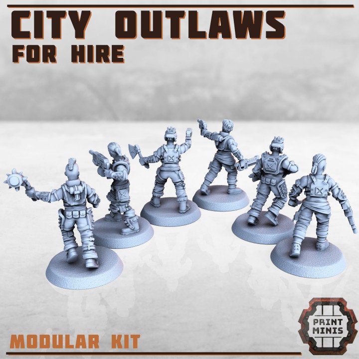 City Outlaws (6 Variants Available) - Print Minis