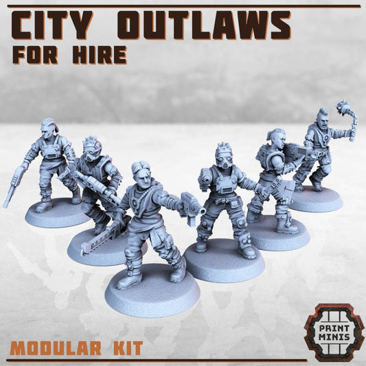 City Outlaws (6 Variants Available) - Print Minis