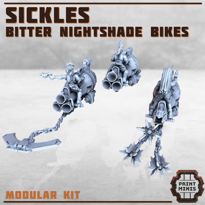 Sickles, Bitter Nightshade Bikes - Print Minis