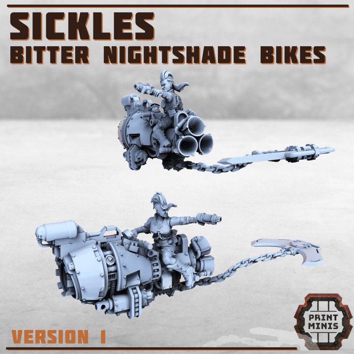 Sickles, Bitter Nightshade Bikes - Print Minis