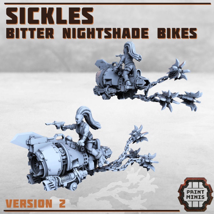 Sickles, Bitter Nightshade Bikes - Print Minis