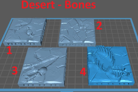Modular Desert Tiles, Floor Set - Bones (OpenLock) - Epic Miniatures