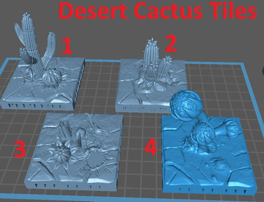 Modular Desert Tiles, Floor Set - Cactus (OpenLock) - Epic Miniatures