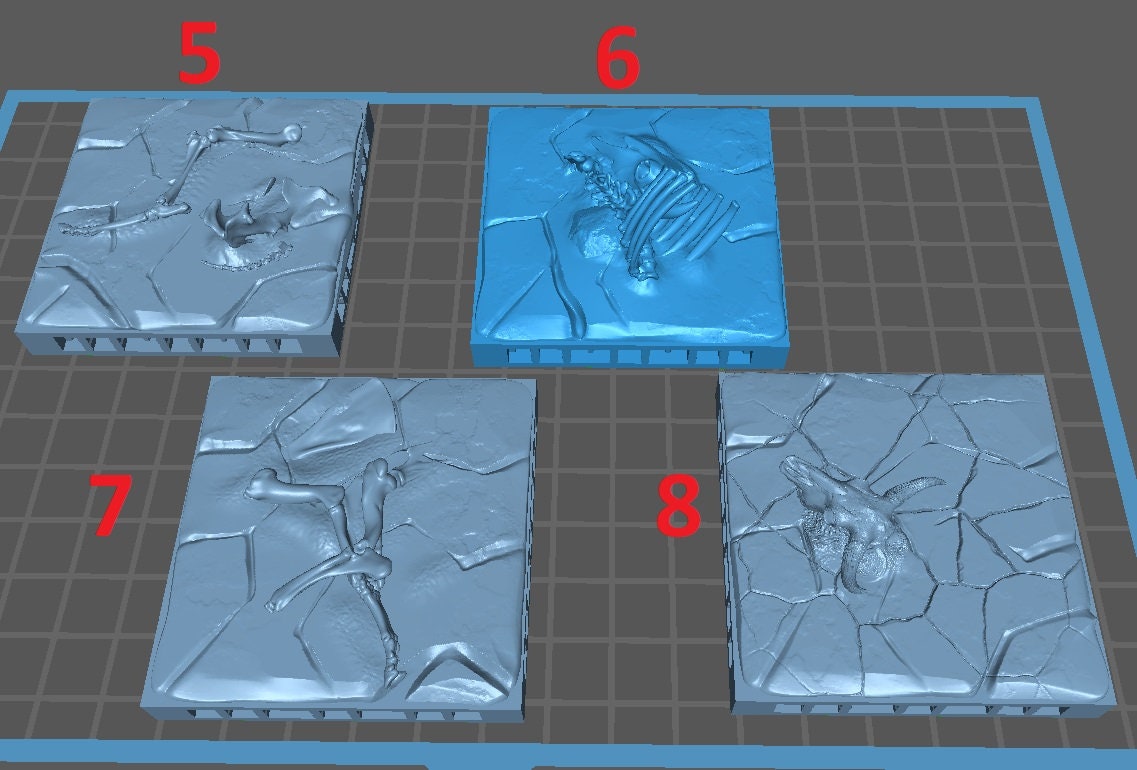 Modular Desert Tiles, Floor Set - Bones (OpenLock) - Epic Miniatures