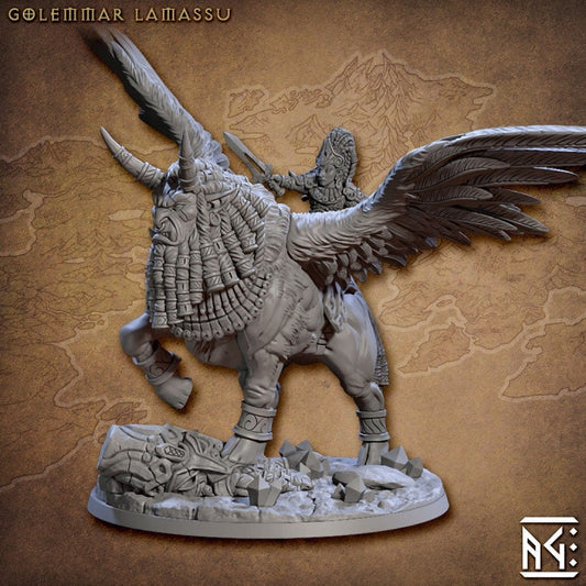 Ishtara riding a Lamassu - Artisan Guild