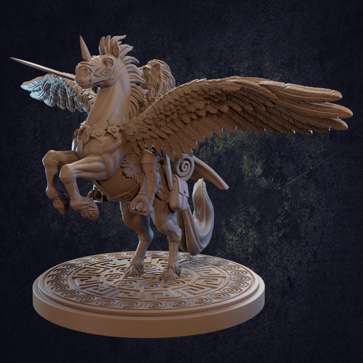 Aechelon Riding A Pegasus - Dragon Trapper's Lodge