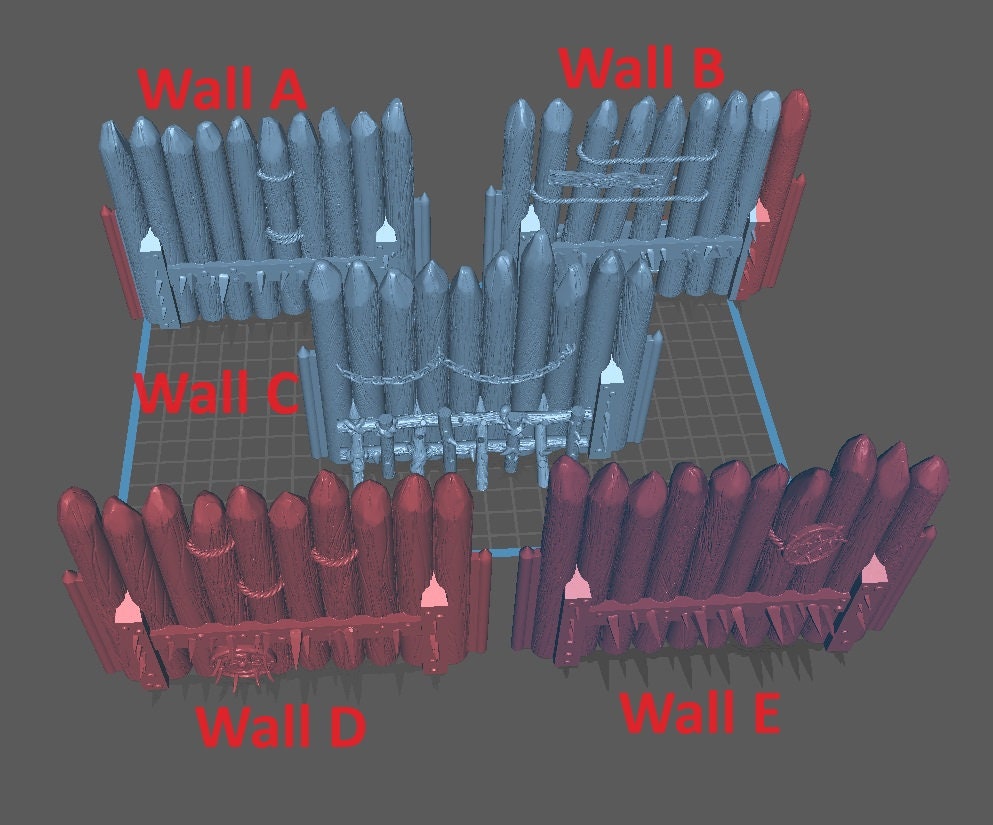 Rampart Walls and Gate, Terrain Set - Epic Miniatures