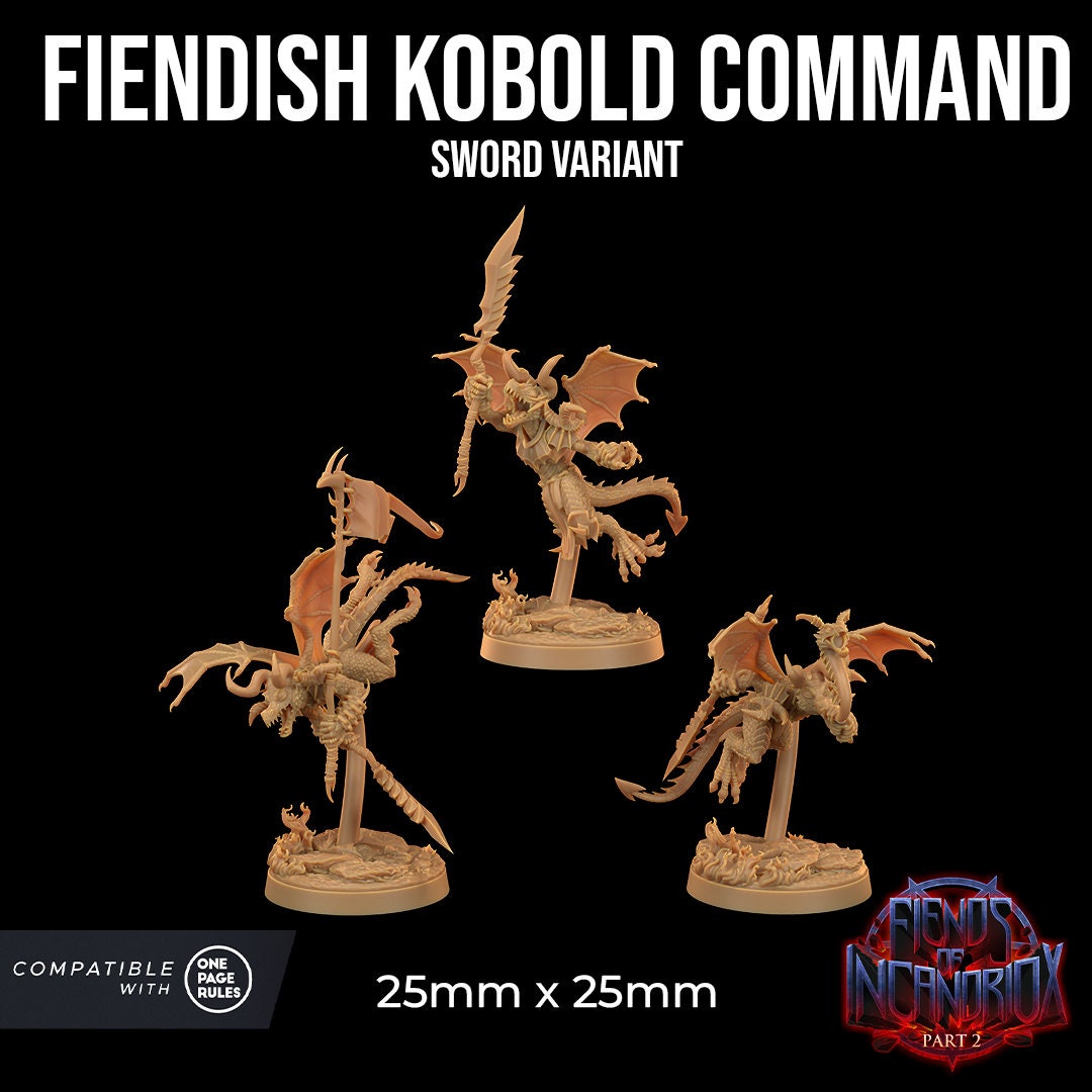 Fiendish Kobold Leaders - Swords (3 Variants Available) - Dragon Trapper's Lodge