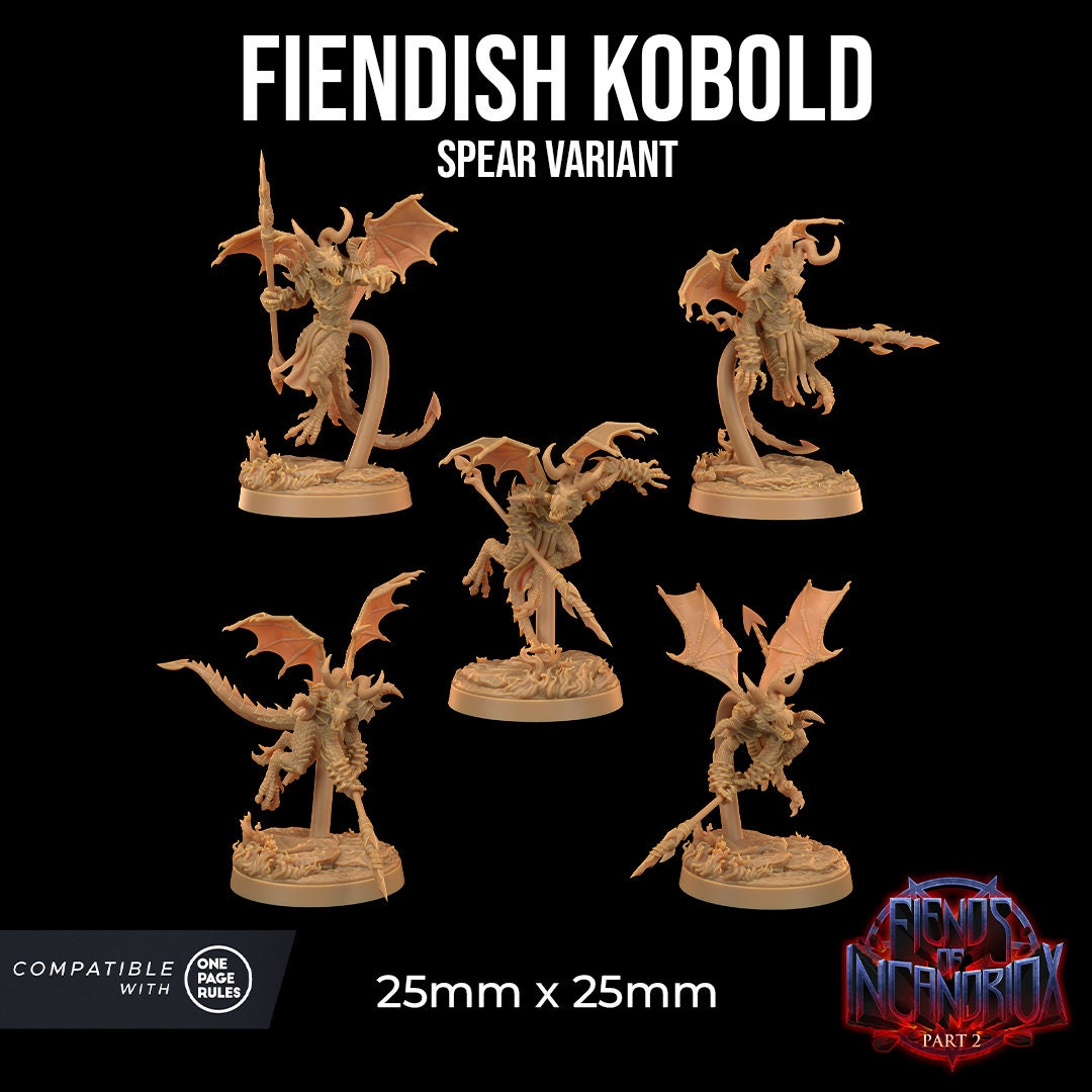 Fiendish Kobolds - Spears (5 Variants Available) - Dragon Trapper's Lodge