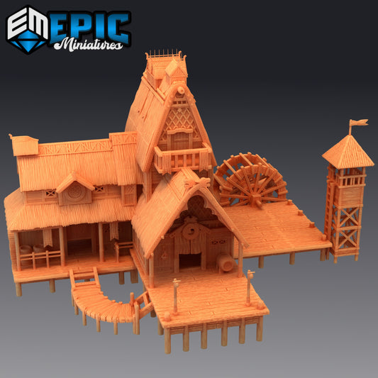 Swimming Tavern, Playable Terrain Piece - Epic Miniatures