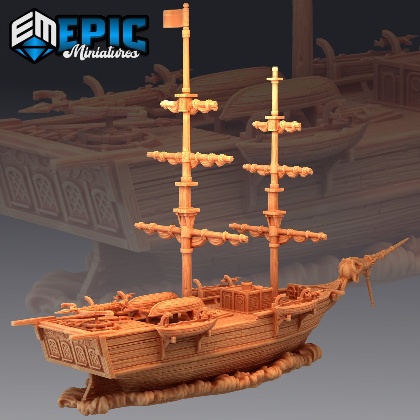 Whaling Ship, the Huntress - Epic Miniatures