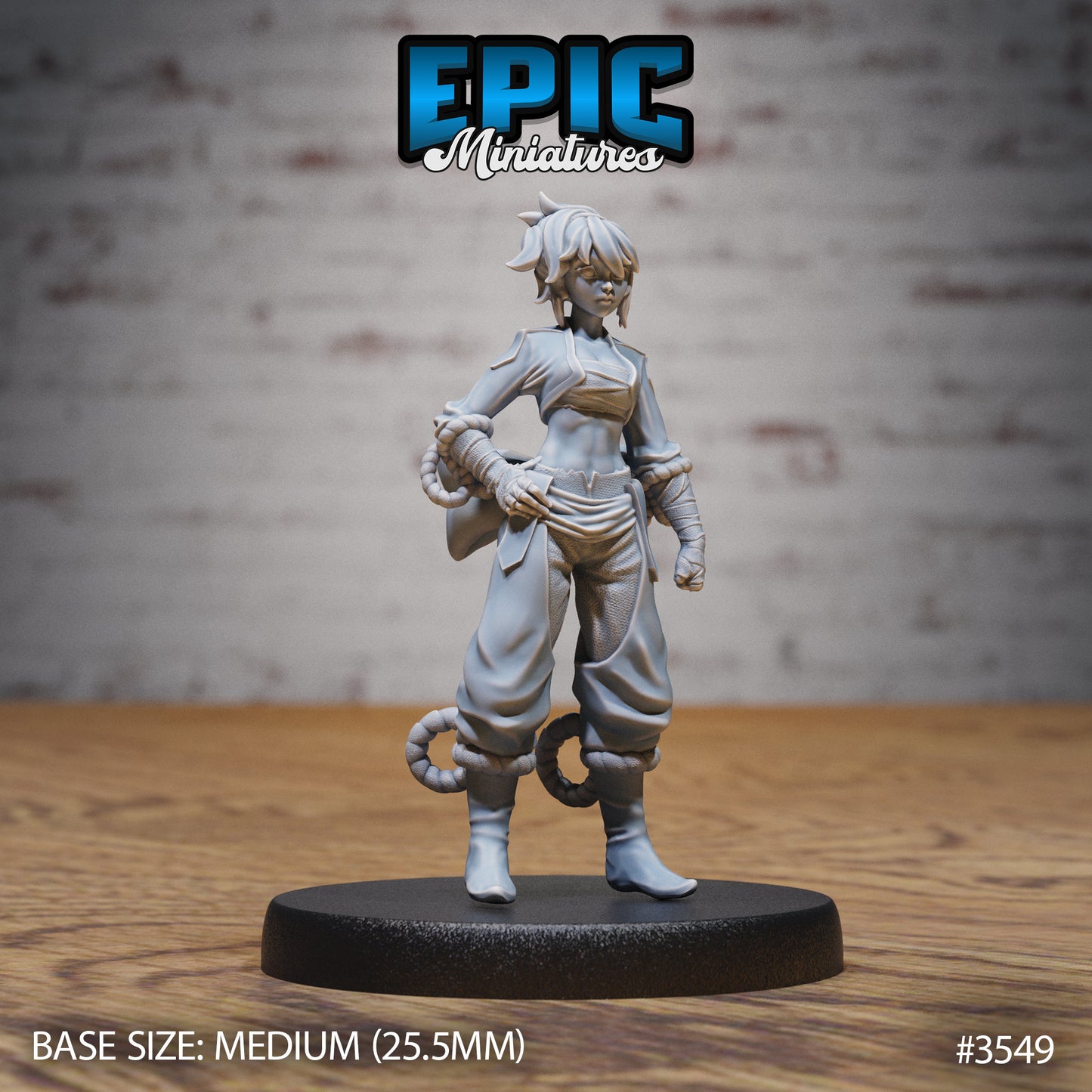 Monk Player Character - Female (3 Variants Available) - Epic Miniatures