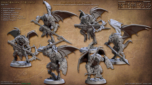 Draconian Winged Shock Troopers (6 Variants Available) - Artisan Guild