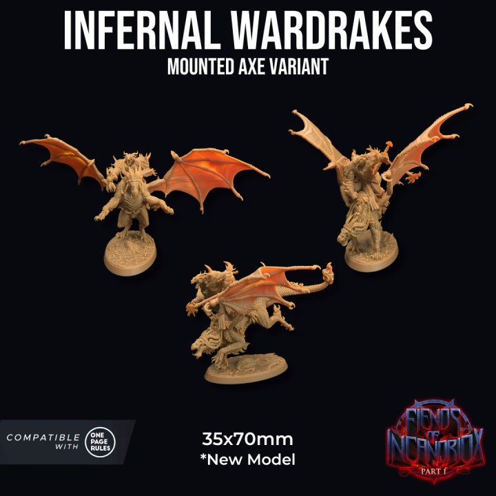 Infernal Wardrakes - Axe Riders (3 Variants Available) - Dragon Trapper's Lodge