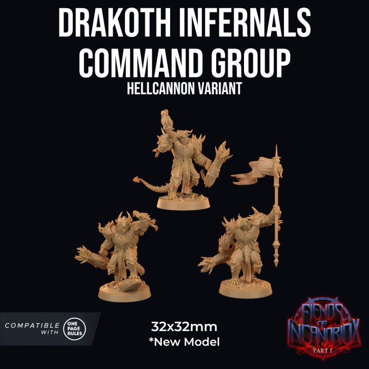 Drakoth Leaders, Cannon Squad (3 Variants Available) - Dragon Trapper's Lodge