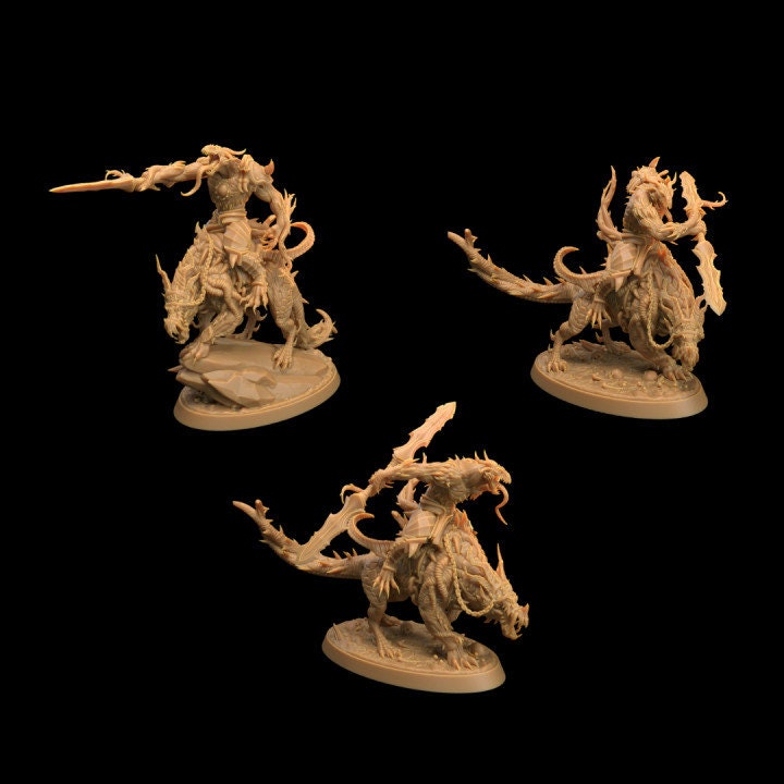 Abyssal War Drakes - Spear Squad (3 Variants Available) - Dragon Trapper's Lodge