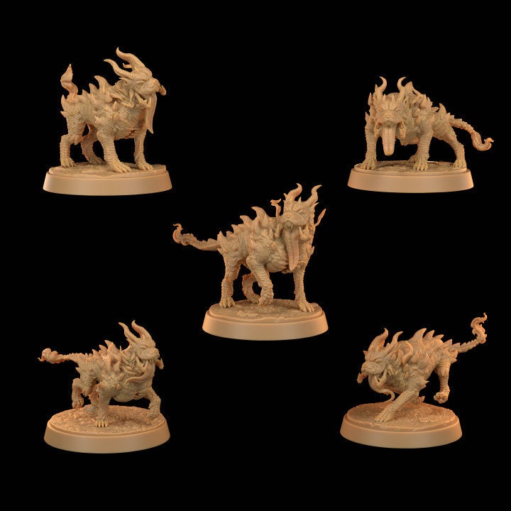 Hell Hounds (5 Variants Available) - Dragon Trapper's Lodge