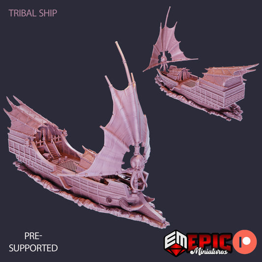 Tribal Ship, The Ramshorn - Epic Miniatures