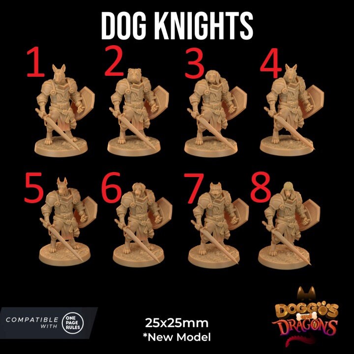 Dog Knights (8 Variants Available) - Dragon Trapper's Lodge