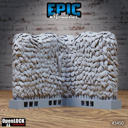 Chivalry Garden Terrain, Wall Tiles (OpenLock) - Epic Miniatures