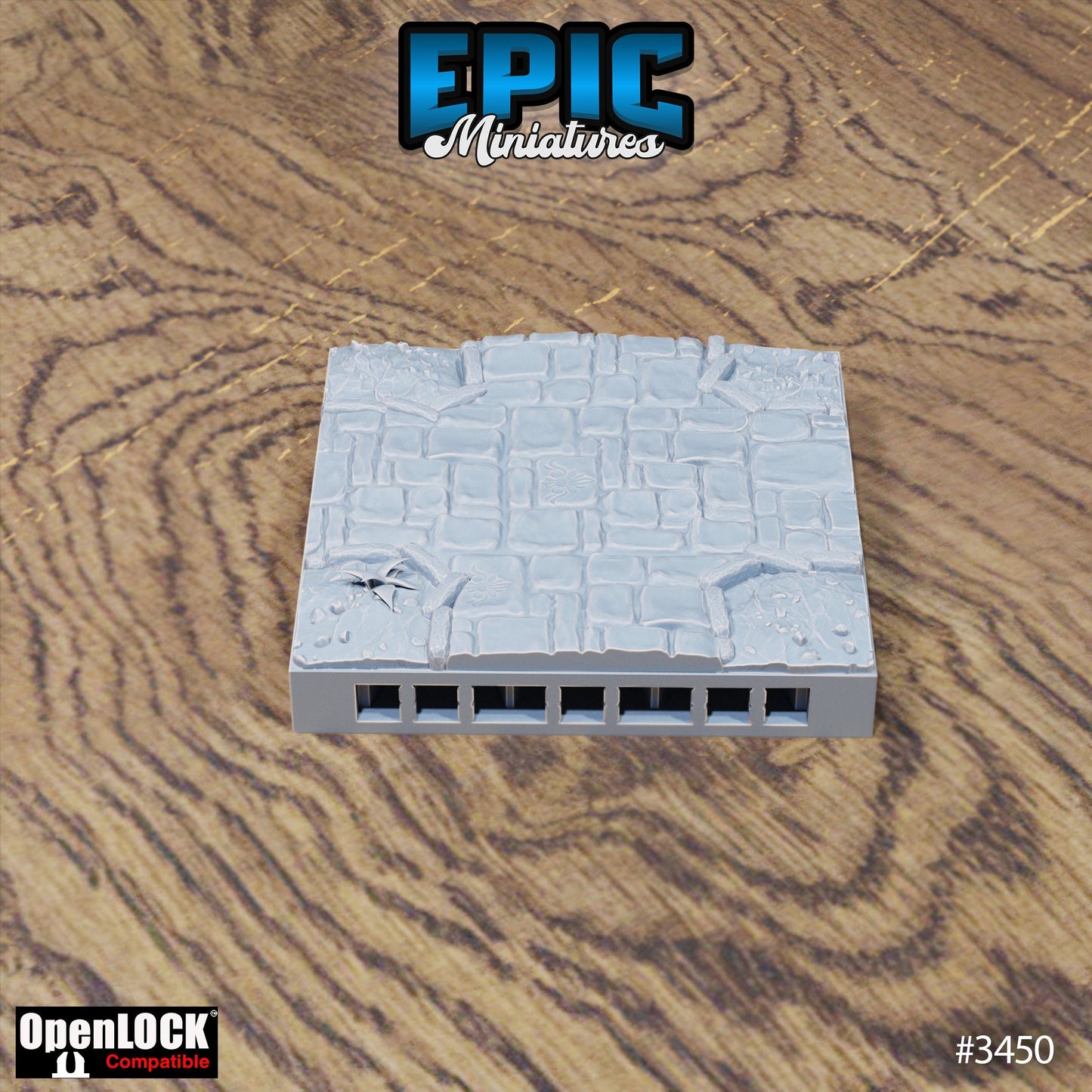 Chivalry Garden Terrain, Floor Tiles (OpenLock) - Epic Miniatures