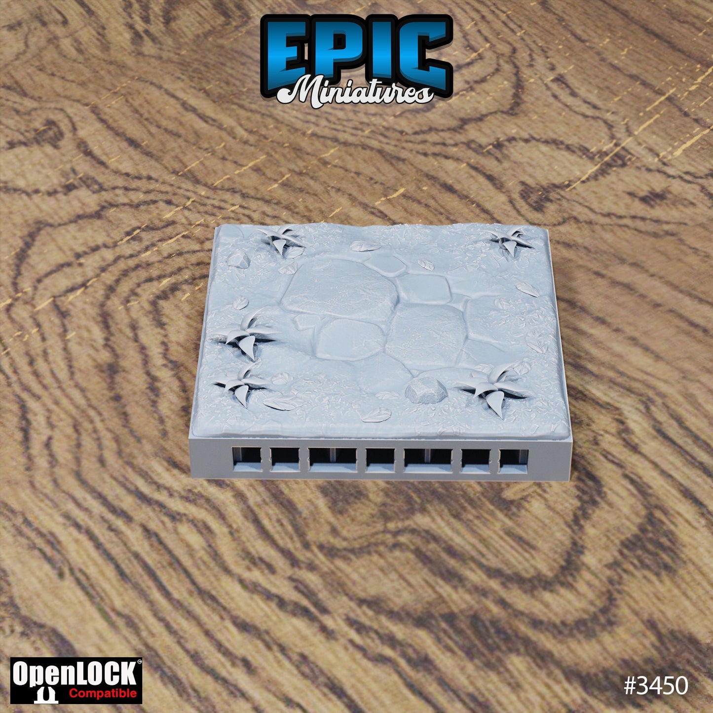 Chivalry Garden Terrain, Floor Tiles (OpenLock) - Epic Miniatures