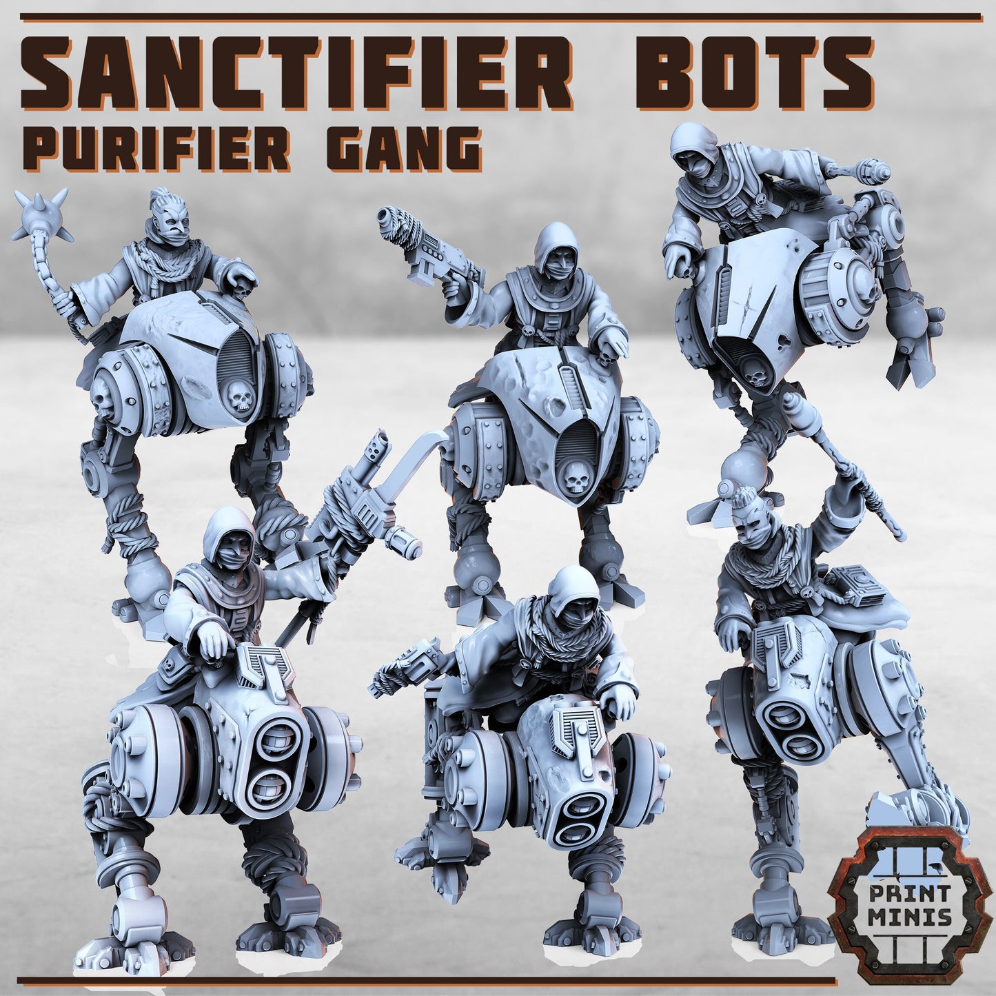 Sanctifier Bot Riders (6 Variants Available) - Print Minis