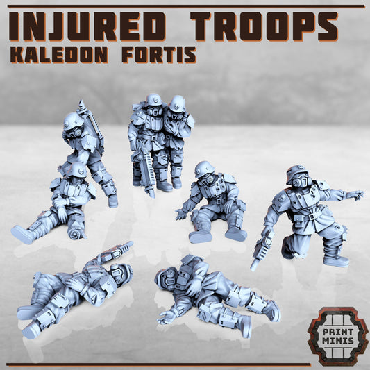 Kaledon Fortis - Injured Soldiers (6 Variants Available) - Print Minis