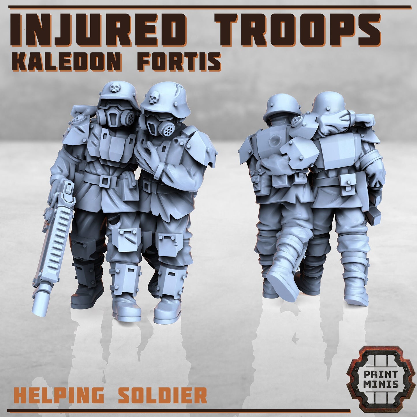 Kaledon Fortis - Injured Soldiers (6 Variants Available) - Print Minis