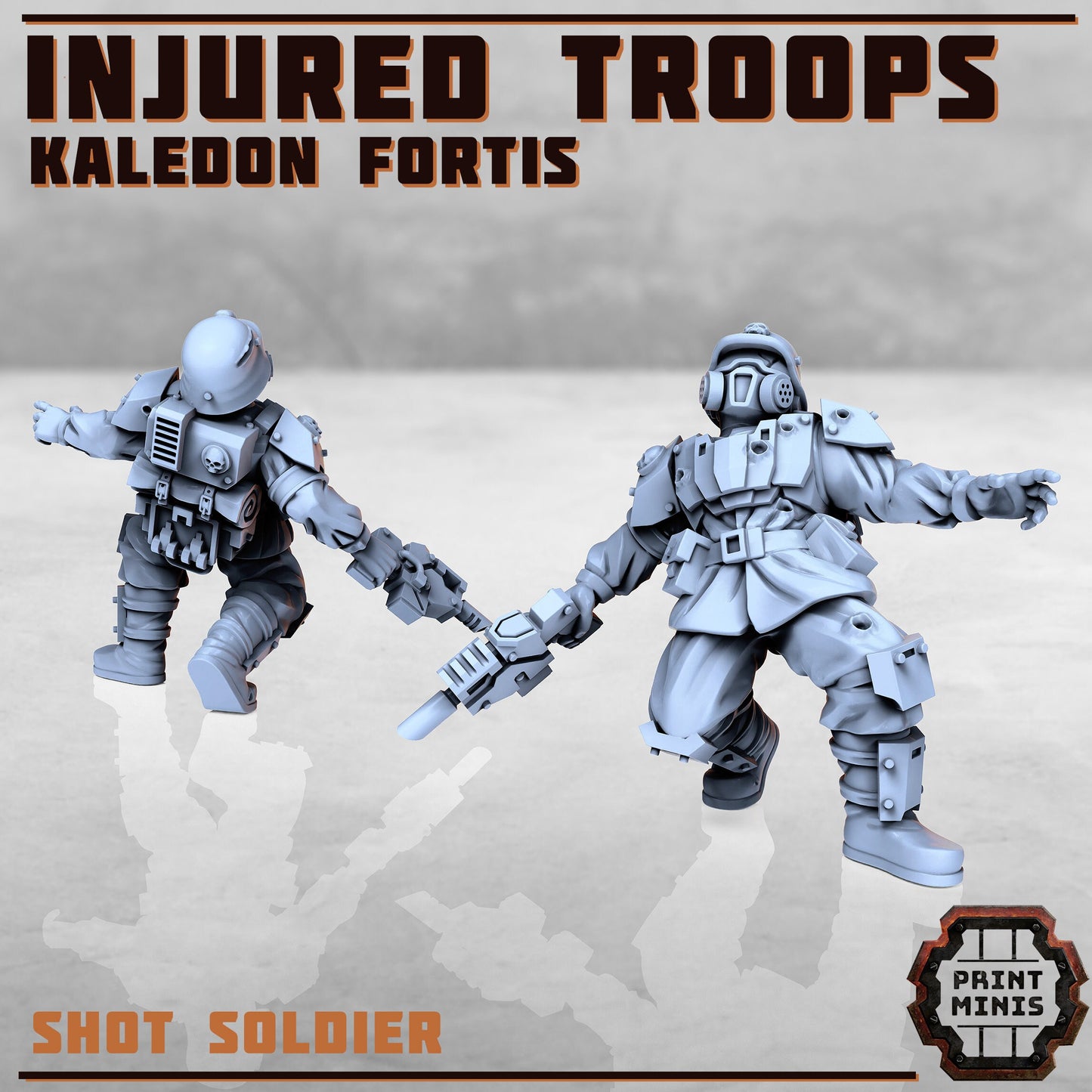 Kaledon Fortis - Injured Soldiers (6 Variants Available) - Print Minis