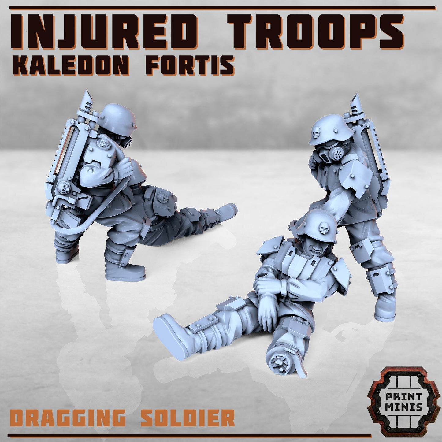 Kaledon Fortis - Injured Soldiers (6 Variants Available) - Print Minis