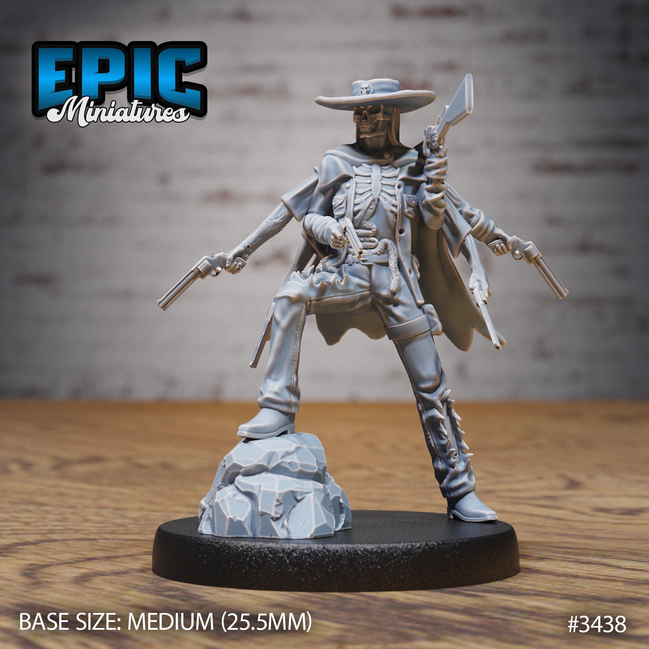 Undead Gunslinger (3 Variants Available) - Epic Miniatures – Couatl's Hoard