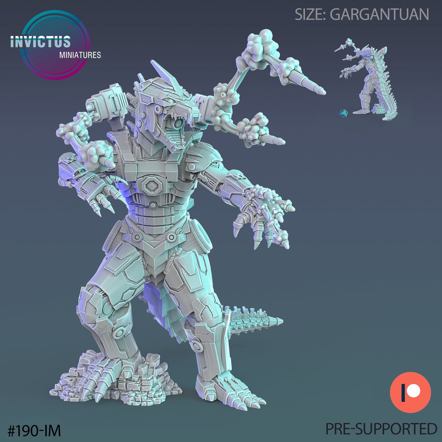 Mecha Atomic Kaiju (5 Variants Available) - Invictus Miniatures