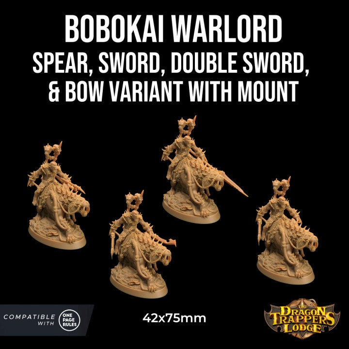 Bobokai Mounted Warlord (4 Variants Available) - Dragon Trapper's Lodge