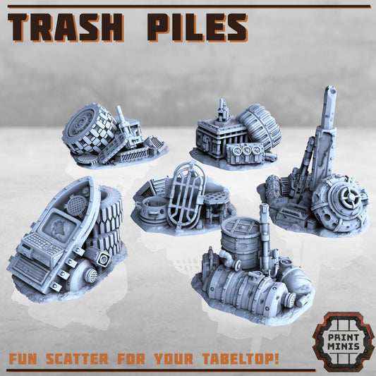 Trash Piles - Scenery Kit - Print Minis