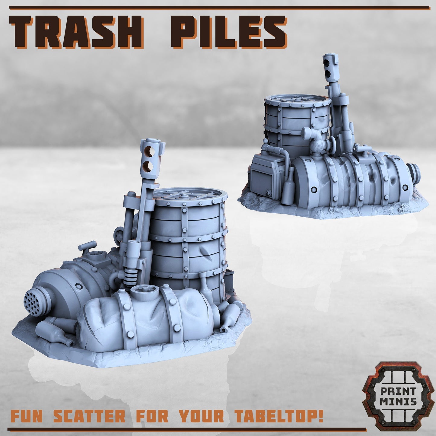 Trash Piles - Scenery Kit - Print Minis