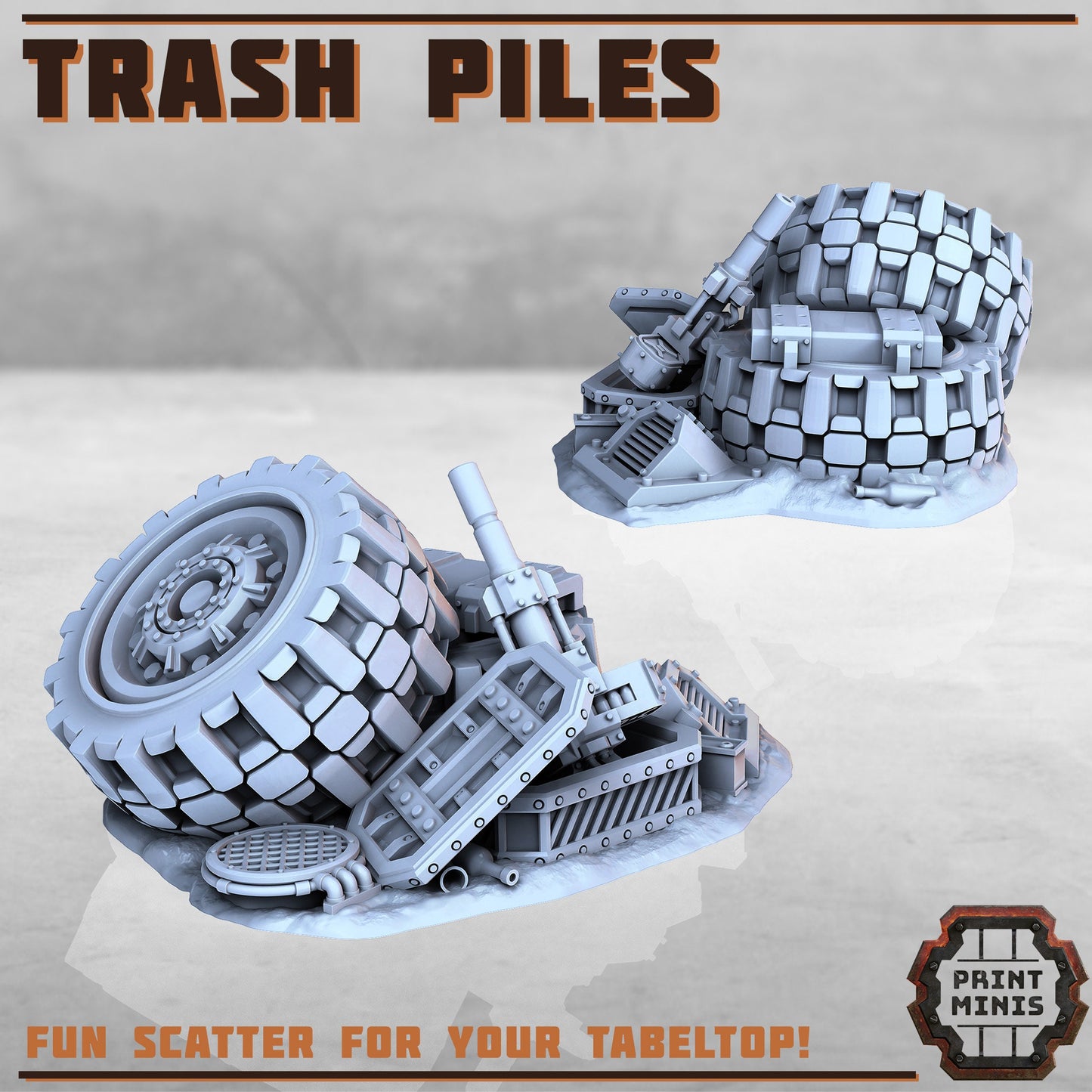 Trash Piles - Scenery Kit - Print Minis