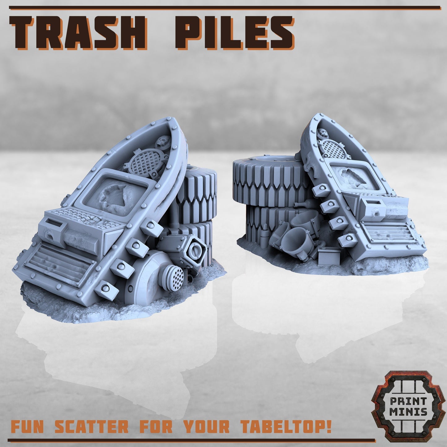 Trash Piles - Scenery Kit - Print Minis