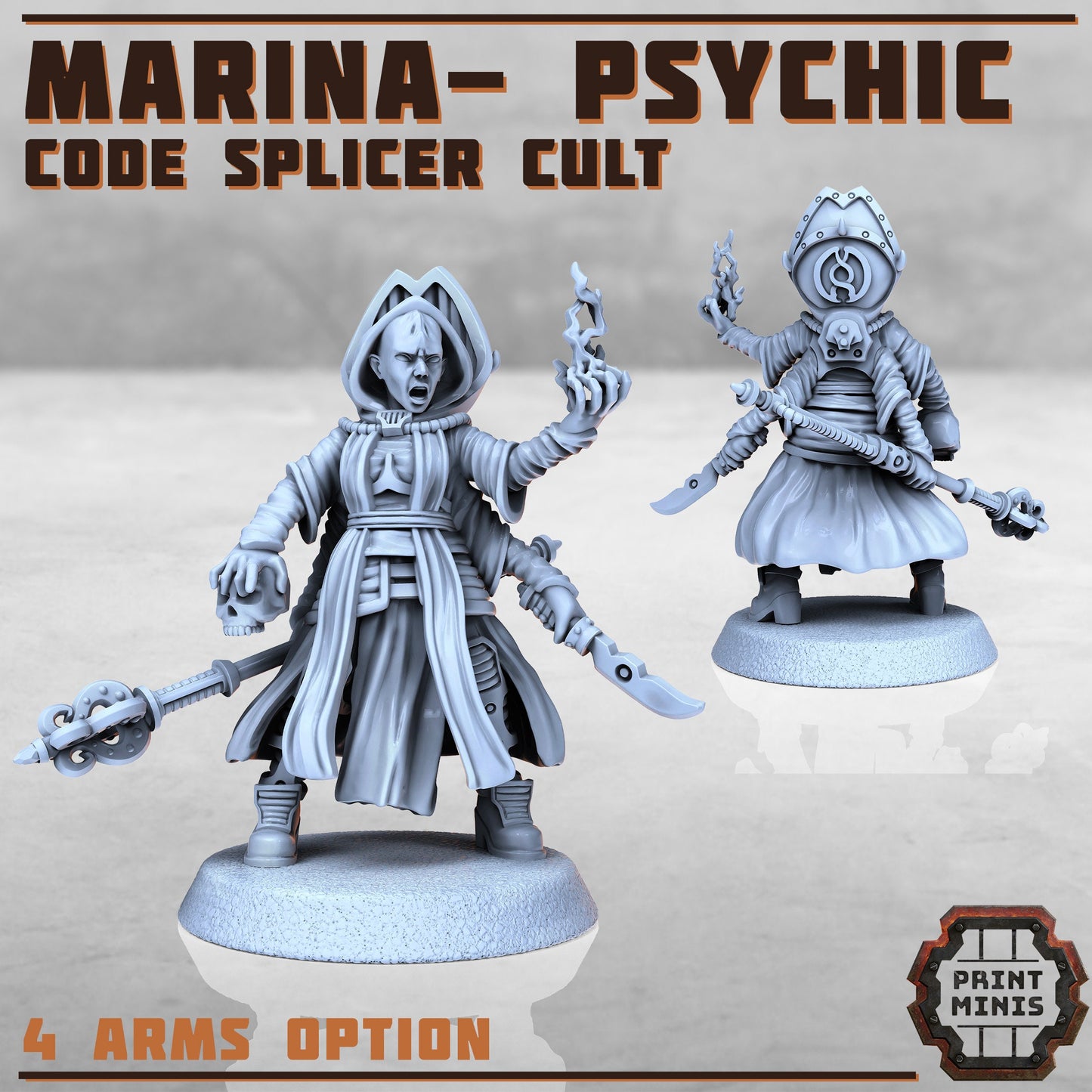 Marina - Psychic, Code Splicer Cult (2 Variants Available) - Print Minis