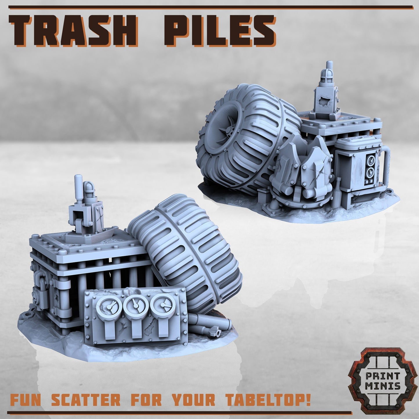 Trash Piles - Scenery Kit - Print Minis