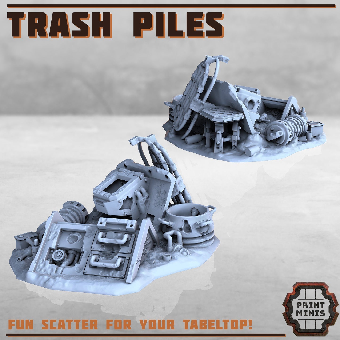 Trash Piles - Scenery Kit - Print Minis