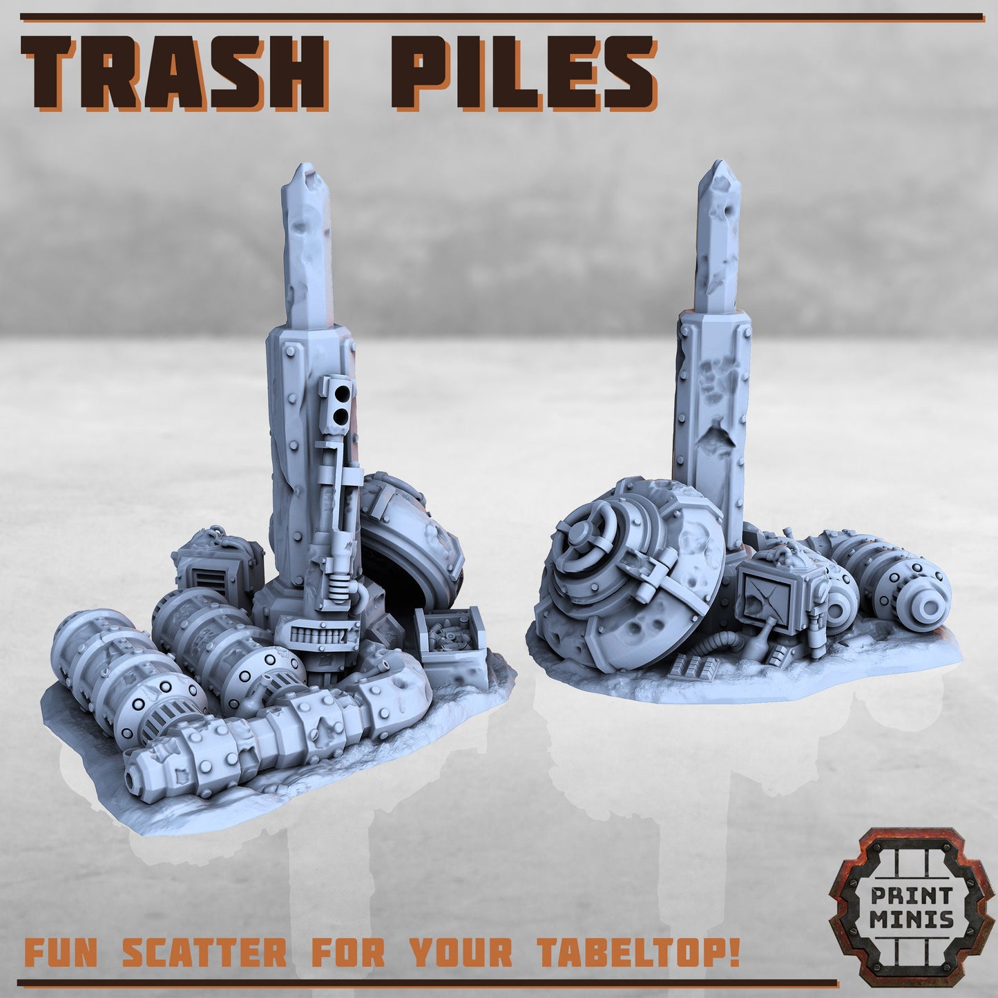 Trash Piles - Scenery Kit - Print Minis