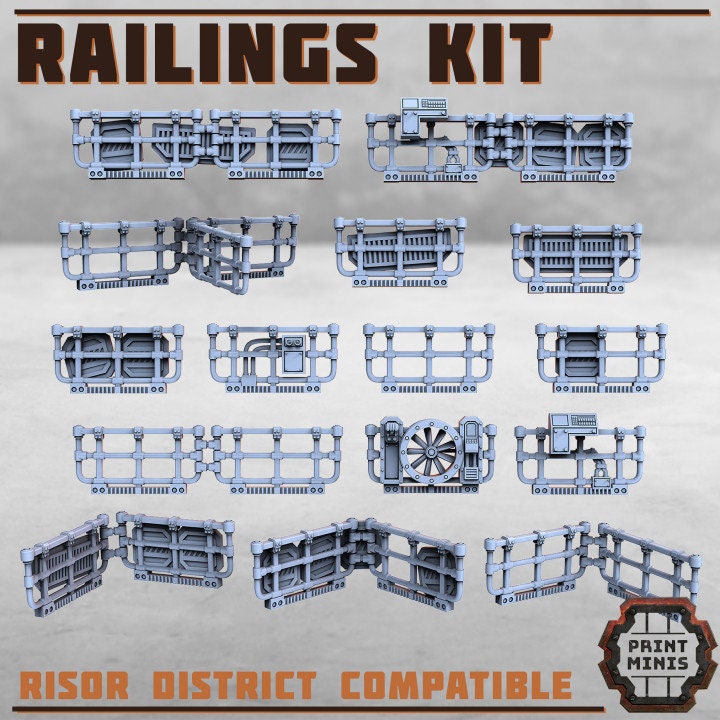 Risor District Railings Expansion - Scenery Kit - Print Minis