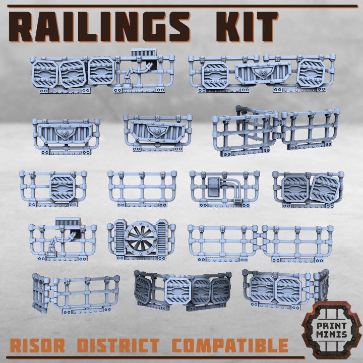 Risor District Railings Expansion - Scenery Kit - Print Minis