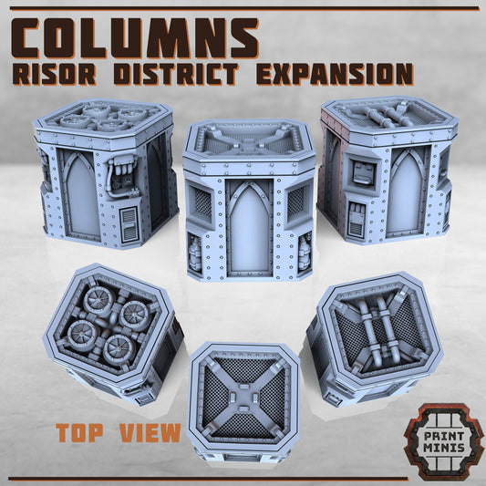 Risor District Column Expansion - Scenery Kit - Print Minis