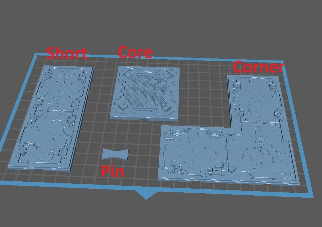 Risor District Concrete Floor Tiles - Scenery Kit - Print Minis