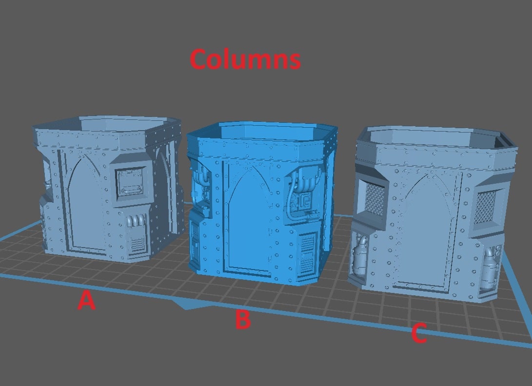 Risor District Column Expansion - Scenery Kit - Print Minis